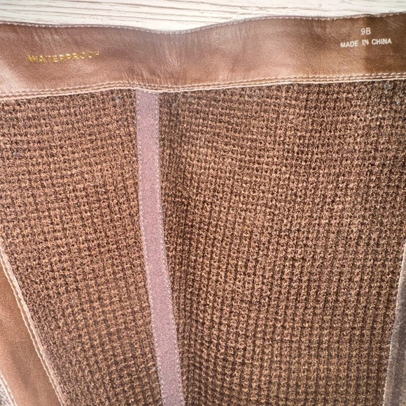 Cole Haan Nike Air Waterproof Brown Suede Mid Calf Wedge Boots sz 9 - Picture 8 of 8